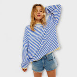 Marlene - Pull oversized rayé pour femmes