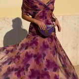 Luisa | Elegantes langes Partykleid mit V-Ausschnitt