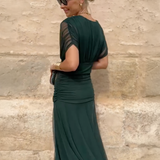 Luisa | Elegantes langes Partykleid mit V-Ausschnitt