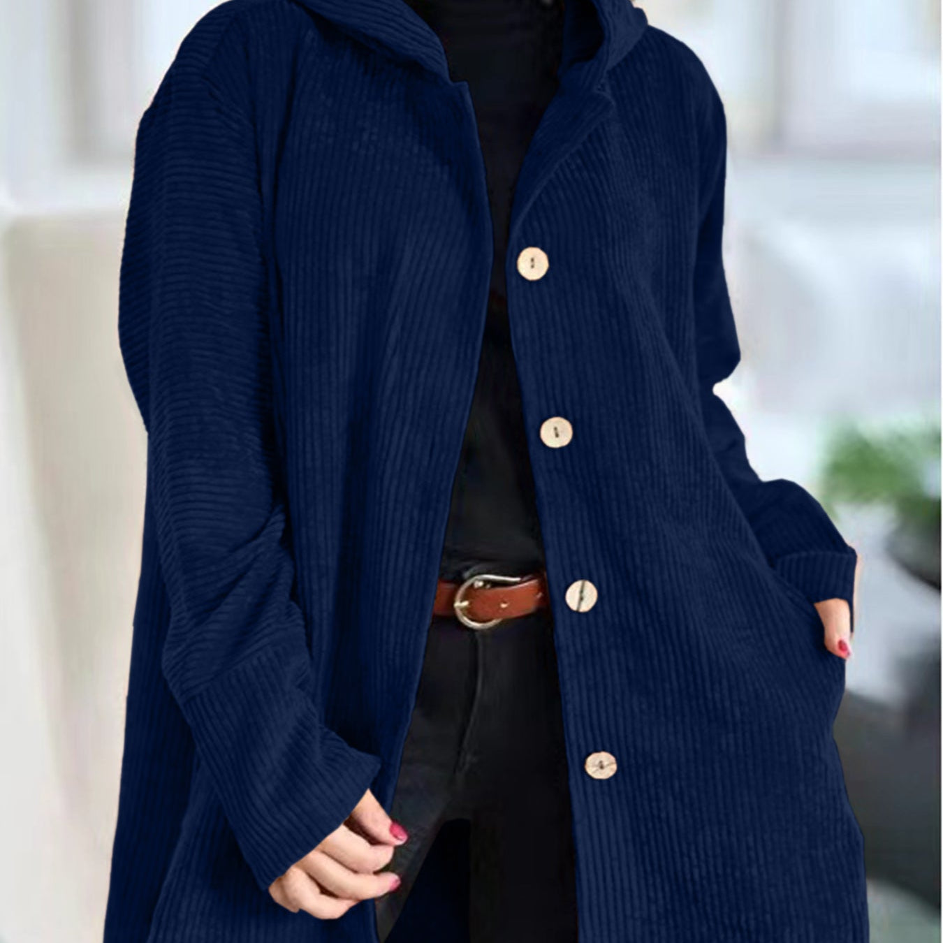 Cordia | Gemütliche Cordjacke mit Kapuze