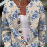 Renate | Strickcardigan mit Blumenmuster