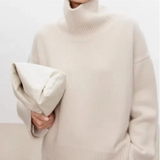 Anneliese | Rollkragen-Pullover aus Kabelstrick