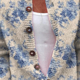 Renate | Strickcardigan mit Blumenmuster