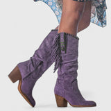 Sieglinde | Wildleder-Stiefel mit Fransen