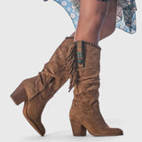 Sieglinde | Wildleder-Stiefel mit Fransen