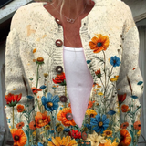 Marianne | Strickjacke mit Wildblumenmuster