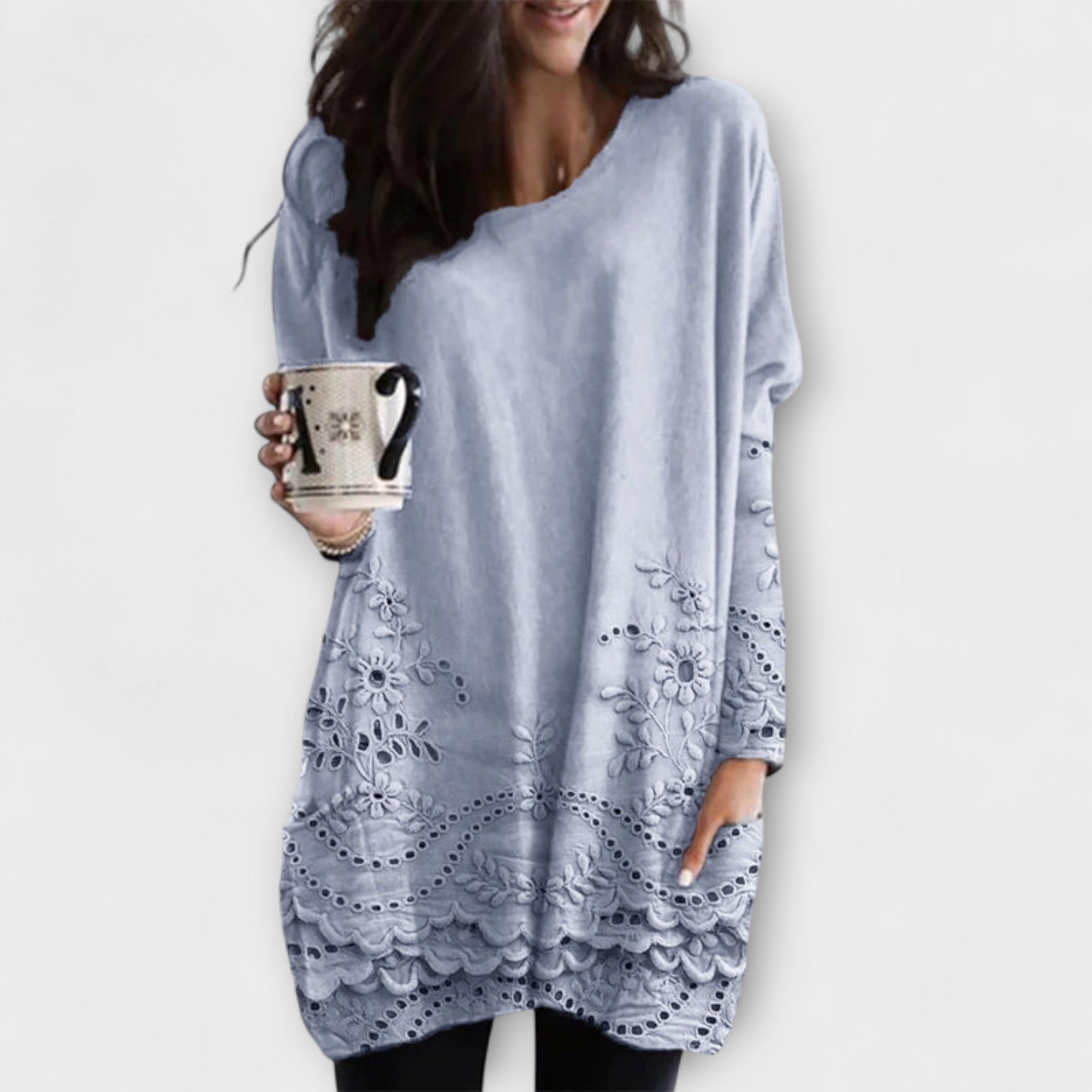 Riley – Pull Imprimé Avec Broderie