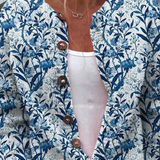 Andrea | Blumen-Cardigan mit Holzknöpfen