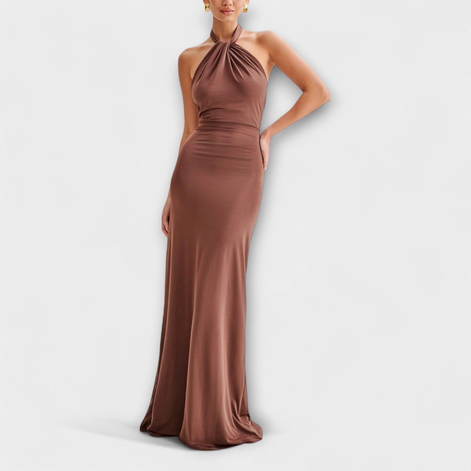 Lagune - Robe Maxi Slinky à Dos Nu