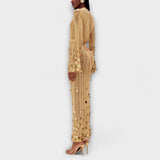Kathleen - Robe Maxi en Tricot Or de Dolly
