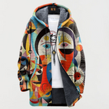 Andrea | Damen Kapuzenjacke mit abstraktem Muster