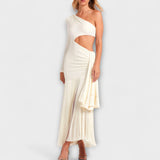 Alice - Robe maxi à franges avec découpes saisissantes