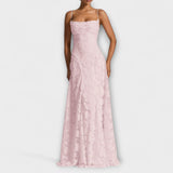 Emberly - Robe Maxi en Jacquard Élégante
