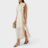 Mira - Robe Maxi en Organza Tissé et Creux