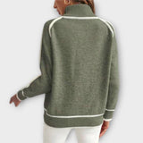 Christine - Pull luxueux vert olive