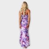 Pia - Robe maxi avec drapé sur un côté