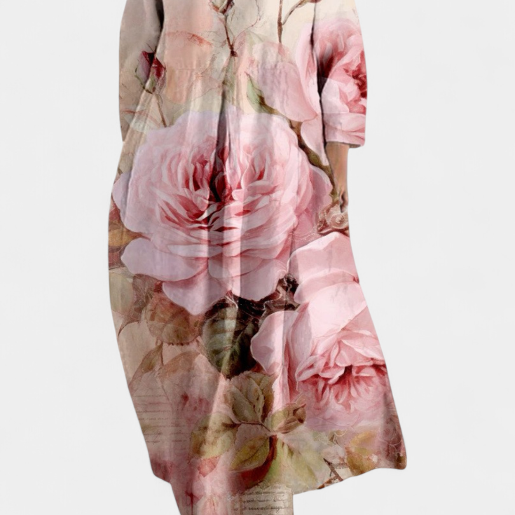 Ana - Robe fluide avec motif