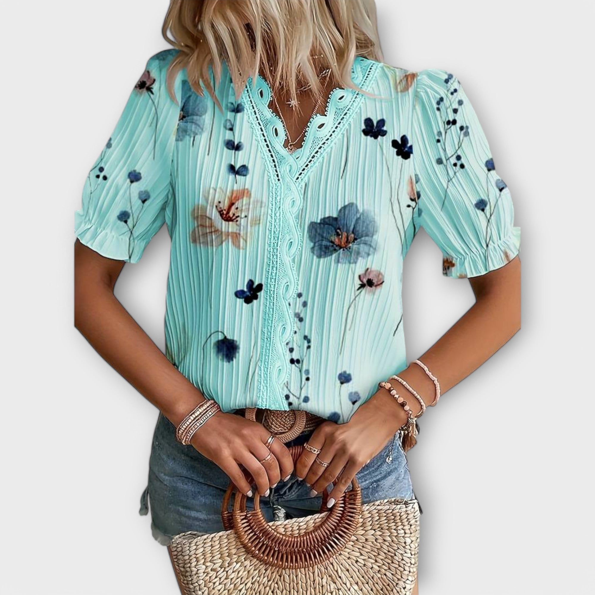 Emily - Blouse à col en V tendance