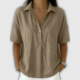 Melanie | Blouse avec col et détail de bouton