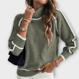 Christine - Pull luxueux vert olive