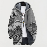 Simone | Damen Kapuzenjacke mit Wellenmuster