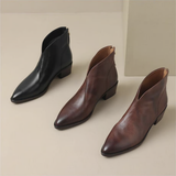 Camila - Luxus-Stiefeletten mit niedrigem Absatz