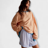 Marlene - Pull oversized rayé pour femmes