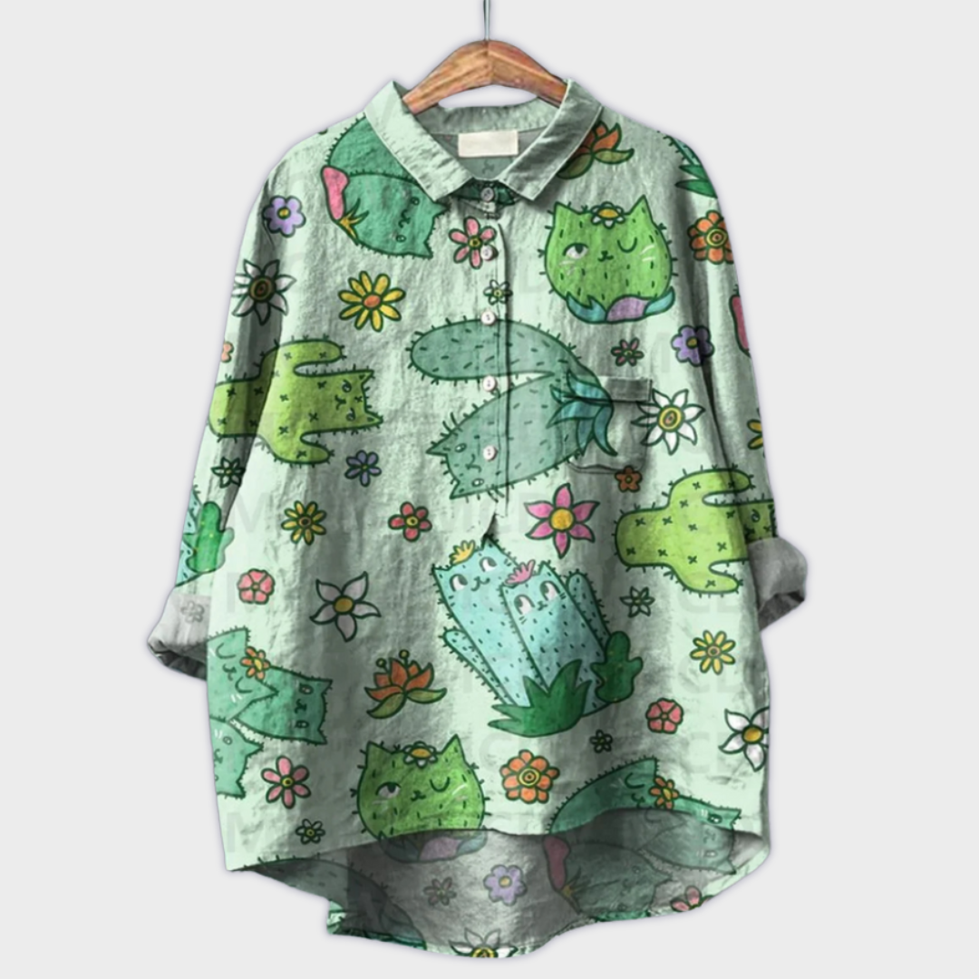 Magdalena - Blouse pour femmes faite main avec design floral