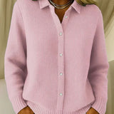Karin | Strukturierte Waffelstrick Strickjacke