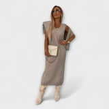 Solange - Robe avec ensemble col roulé assorti