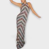 Reese - Robe en tricot Jodie avec motif en chevrons coloré