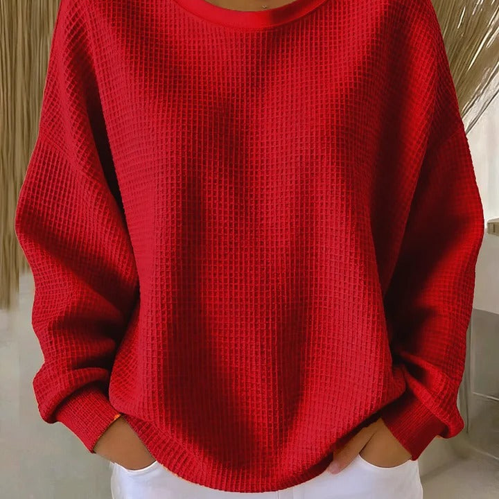 Rita | Weiches Waffelstrick-Sweatshirt