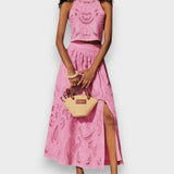 Moema - Rosa Set aus Spitze