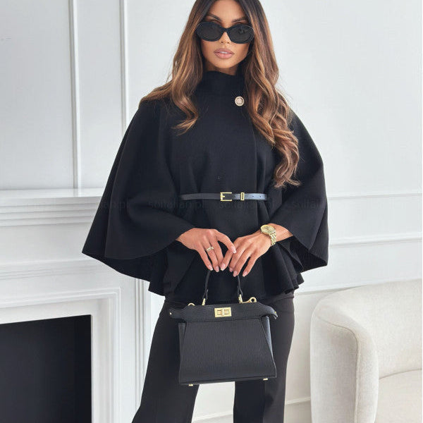 Aline - Papillon Mantel mit Gürtel