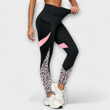 Pantalon de training taille haute avec motif léopard
