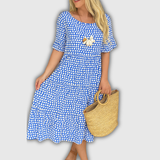 Zerelle | Robe Midi à Manches Courtes