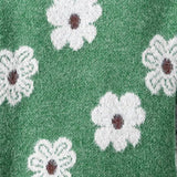 Judith | Floraler Kabelstrick-Pullover