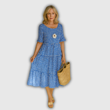 Zerelle | Robe Midi à Manches Courtes