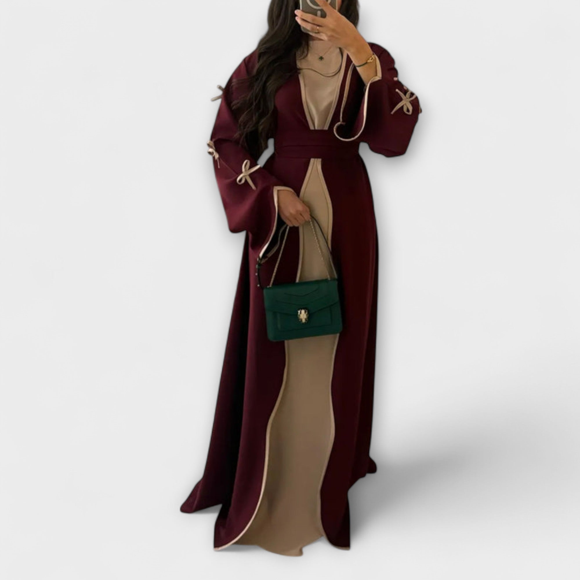 Jasmin - Duo de Cardigan Chic et Robe avec Détails en Nœud