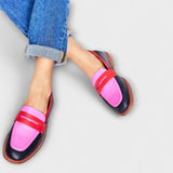 Briar – Chaussures à bout rond, mocassins à contraste de couleur