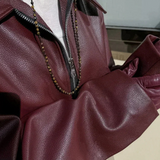 Theresia | Kurze Bomberjacke in Bordeaux Jacke