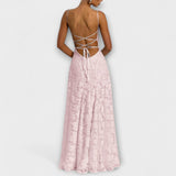 Emberly - Robe Maxi en Jacquard Élégante
