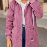 Krista | Warme Teddyweste mit Kapuze für Damen