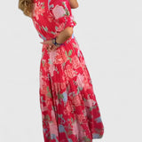 Miriam – Blumenkleid mit V-Ausschnitt