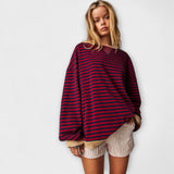 Marlene - Pull oversized rayé pour femmes
