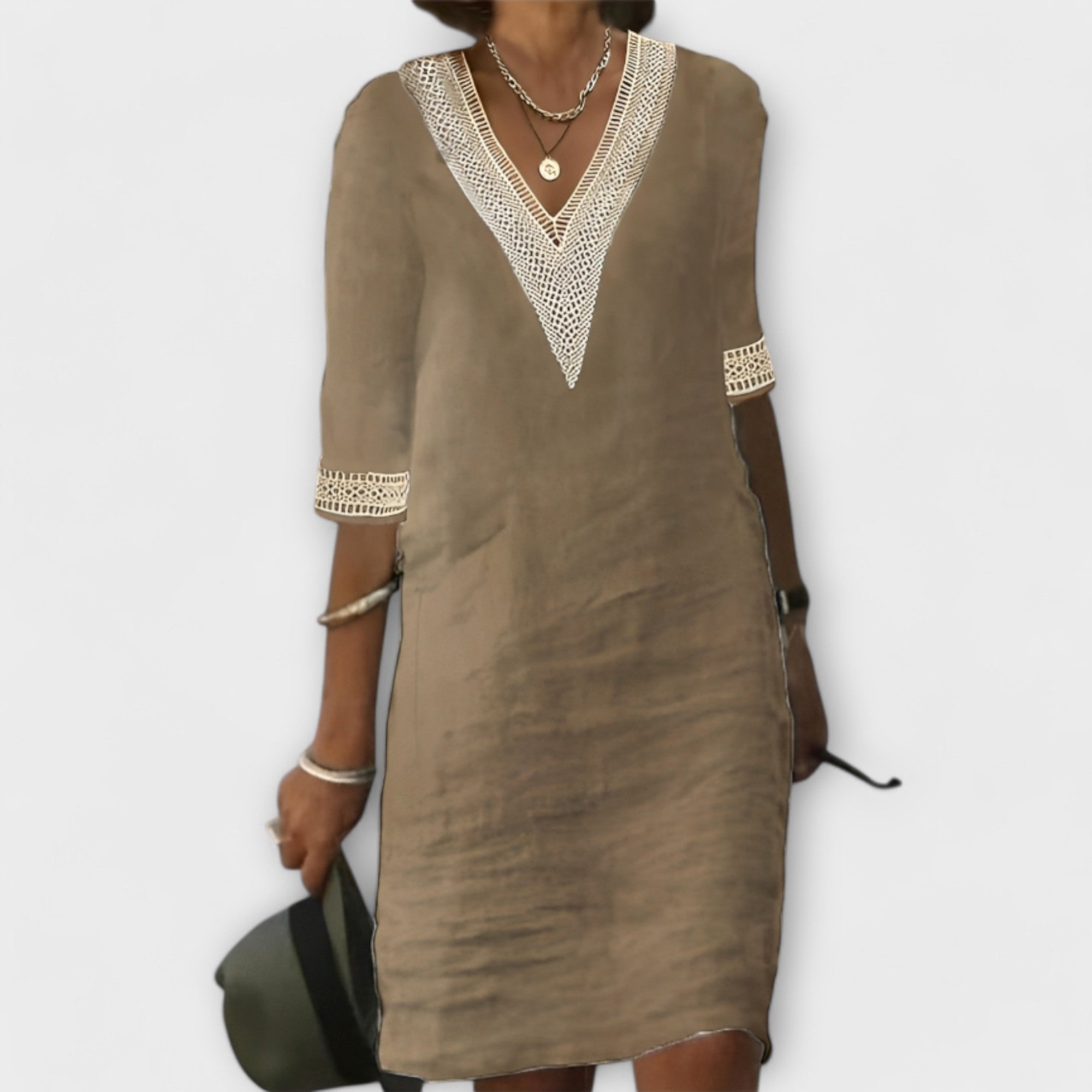 Robe pour Femmes en Coton et Lin