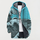 Simone | Damen Kapuzenjacke mit Wellenmuster