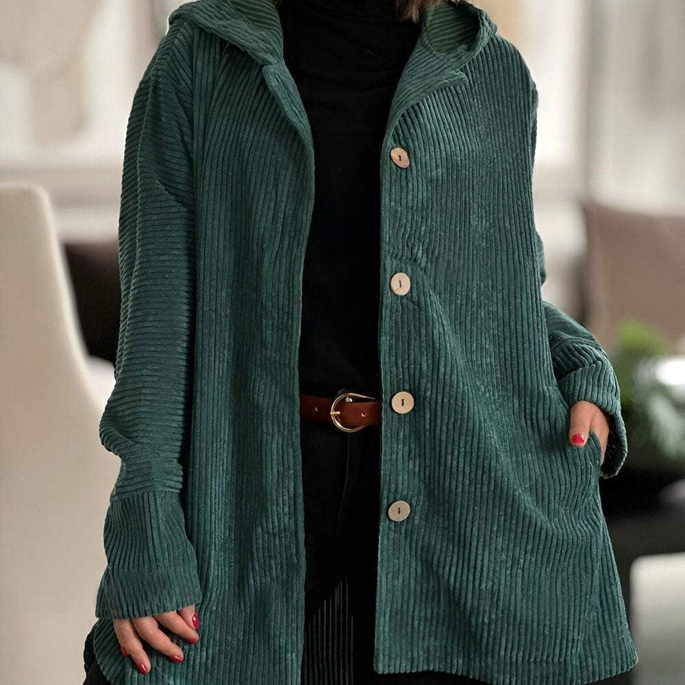 Cordia | Gemütliche Cordjacke mit Kapuze