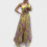 Minna – Robe maxi asymétrique Amelie