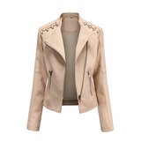 Wiebke | Kurze Kunstlederjacke in Sonnengelb